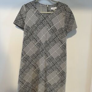 Calvin Klein Gray, Black and White Dress size 12